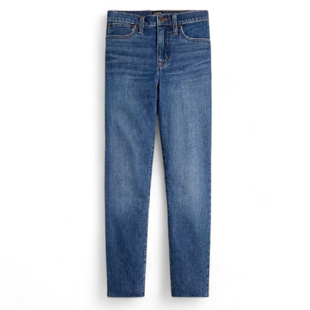 J. Crew Factory 10" High-Rise Skinny Jeans in All Day Stretch Medium Wash Sz 28